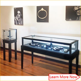 Luxury mdf metal black paint jewelry retail supplies/jewelry store fixtures displays