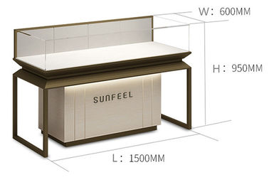 Nice Commercial Jewellery Display Counter Stainless Steel Combined With Wooden