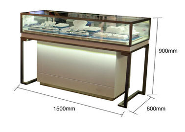 Pre - Assembled Structure Jewelry Store Display Cases With Stainless Steel Frame