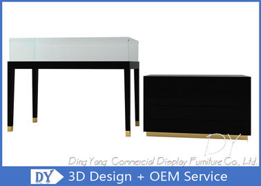 Customizable Attractive Jewelry Showcase Display With MDF + Tempered Glass