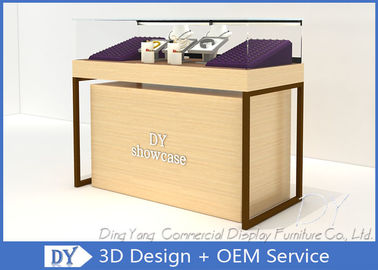 Customized Wood Jewelry Store Showcases With Large Removable Storage