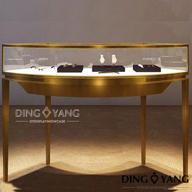 OEM Installed Curved Lighted Jewelry Display Cases