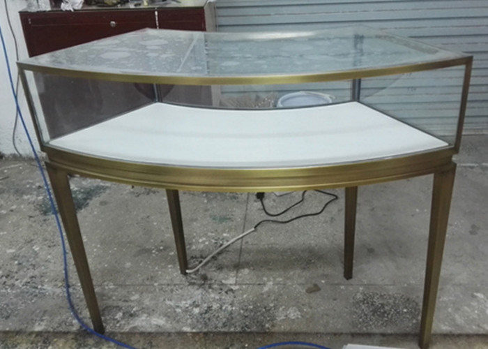 Elegant Design Countertop Jewelry Display Cases Stable Stainless Steel