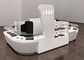 Curved White Coating Kiosk Jewelry Display Showcase Professional 3D Design