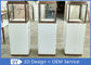 Luxury Jewellery Shop Display Cabinets Square Matte White Stain Steel Frame