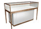 Luxury Rose Gold Stainless Steel Jewellery Display Cabinets For Retail Shop