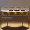 Rose Gold Curved Stain Steel Showroom Display Cases