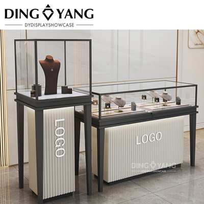 Custom Made Fashion Black White Jewelery Counters  Beauty Design Style Durable Sophisticated Enclosed Storage Area