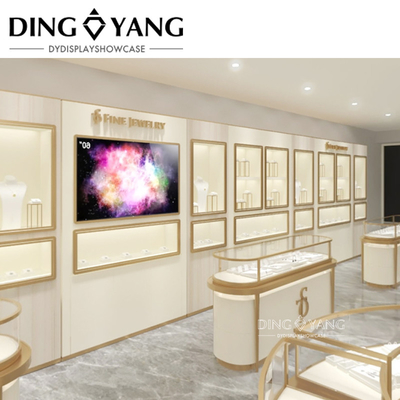 Anti Fingerprint Finish Jewelry Shop Interior Design Custom Color Size LOGO