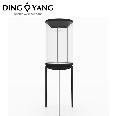 Modern Fashion Style Tall Round Jewelry Display Case No Installation And Can Be Used Directly