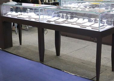 Matte Black Color Pull - drawer Glass Table Display Counter 1200X550X900MM