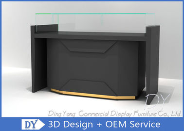 Matte Black Store Jewelry Display Cases / Jewellery Counter Display
