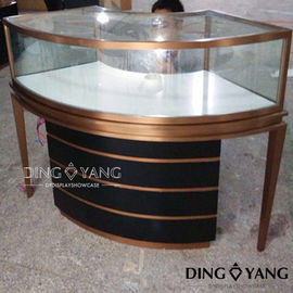 Lights Lock Installed Cambered Jewelry Display Cases