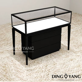 Customizable Jewelry Display Table with Different Colors Logo MDF/Stainless Steel/Glass