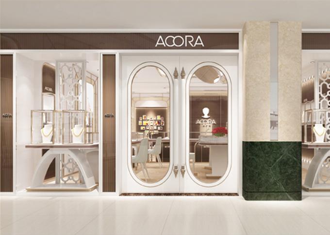 Beautiful Modern Retail Display Fixtures Made With Wooden Tempered Glass LED Light Beautiful Modern Retail Display Fixtures Made With Wooden Tempered Glass LED Light