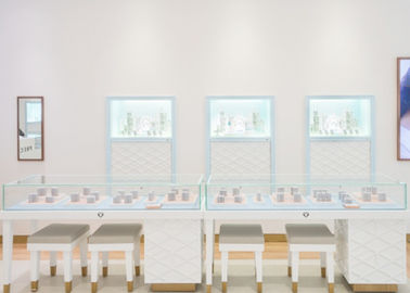Custom Jewelry Display Cases / Shop Display Cabinets Install With LED Strip Lights