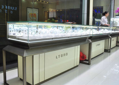 Fashion Jewellery Display Counter / Jewelry Store Fixtures Customized Logo