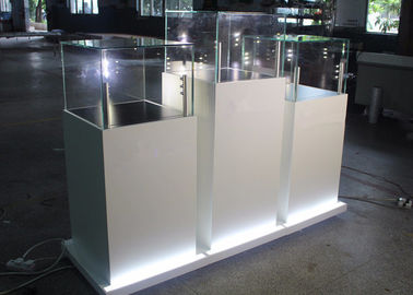 Modern Wooden Glass Jewelry Show Display / Pedestal Display Case
