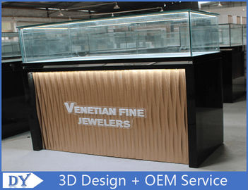 Custom Modern Design Glass Jewellery Shop Display Counters With led lights