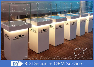 Custom Jewellery Shop Display Cabinet / Middle Standing Jewelry Display Showcase