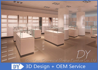 OEM Store Jewelry Display Cases For Retail Shop / Diamond Display Showcase