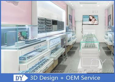 Creative Jewelry Store Showcases With MDF + Glass + LED + Lock / Jewellery Shop Furniture