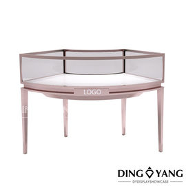 Brushed Rose Gold Stainless Steel Jewellery Shop Display Counters