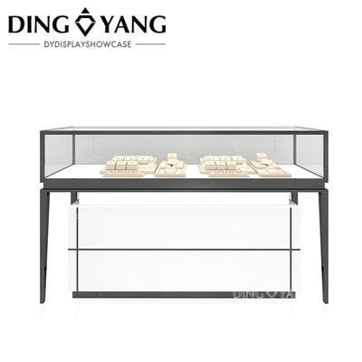 quality  High End Wood Glass Jewelry Display Case Lighting, Showcases Factory Manufacturer, High Quality With Affordable Price factory
