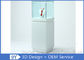 OEM Square White Glass Jewelry Display Cases / Lockable Jewellery Display Cabinet