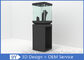Modern Black Wooden Glass Jewelry Tower Display Cases For Window Display