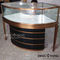 Custom Rose Gold Curved Jewellery Display Counter Showcase
