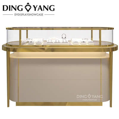 Modern Fashion Rectangle Shape Glass Jewelry Display Showcase For Jewelry Display