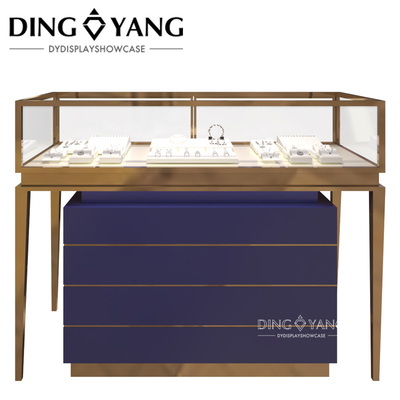 Modern Fashion Rectangle Shape Glass Jewelry Display Showcase For Jewelry Display