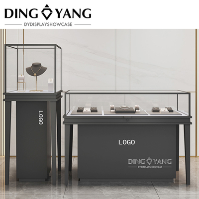 Fashion Beautiful Appearance Firm Structure Jewelry Display Store Counter With Low Power Consumption Lights Systems