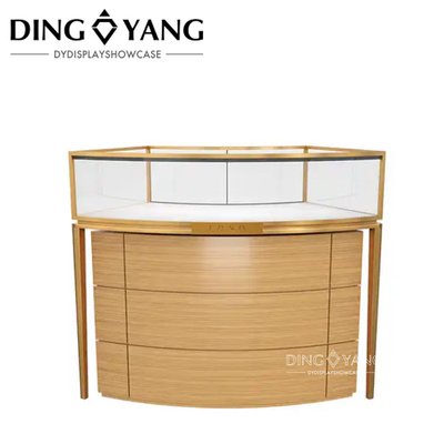 Custom Made Jewellery Display Counter , Beautiful Appearance Firm Structure , Customize Different Light Sources