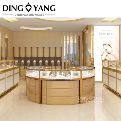 Custom Made Jewellery Display Counter , Beautiful Appearance Firm Structure , Customize Different Light Sources