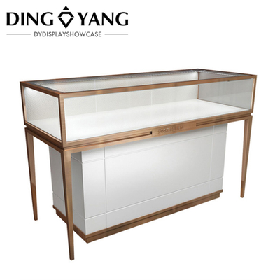 No Installation Beautiful Appearance Glass Wooden Jewlery Counter Displays