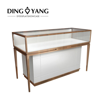 No Installation Beautiful Appearance Glass Wooden Jewlery Counter Displays