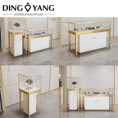 Custom Jewelry Store Showcases With Storage Cabinet Metal Frame Output Voltage 12 V And Can Be Used Directly