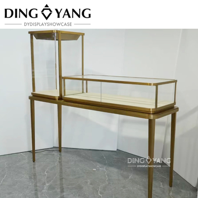 Custom Made Metal Glass Elegant Modern Jewelry Showcase No Installation And Can Be Used Directly