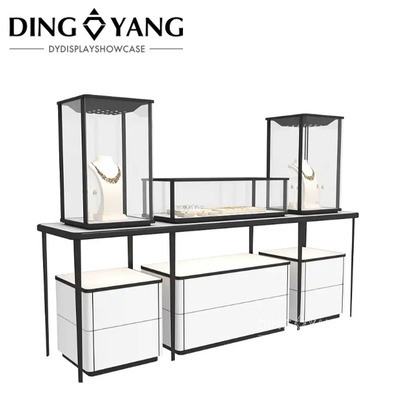 12V Glass High End Luxury Jewelry Showcases With Low Power Consumption Lights