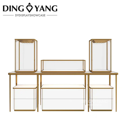 12V Glass High End Luxury Jewelry Showcases With Low Power Consumption Lights