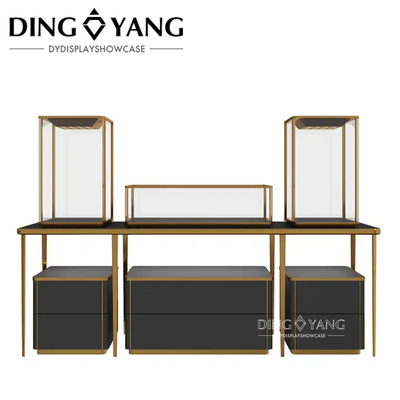 12V Glass High End Luxury Jewelry Showcases With Low Power Consumption Lights
