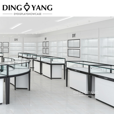 Custom Modern Fashion Style Black White Jewelry Counter Displays No Installation