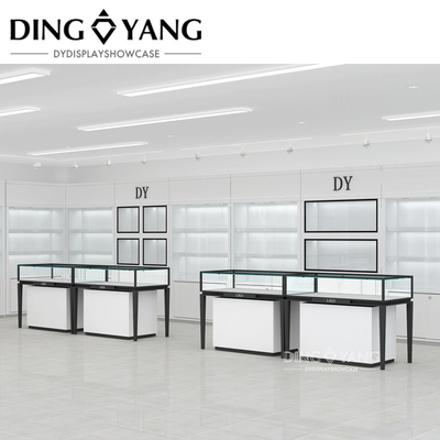 Custom Modern Fashion Style Black White Jewelry Counter Displays No Installation
