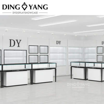 Custom Modern Fashion Style Black White Jewelry Counter Displays No Installation
