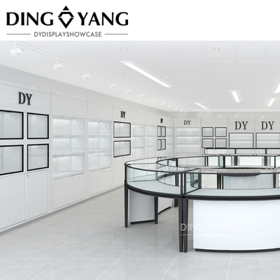 Custom Modern Fashion Style Black White Jewelry Counter Displays No Installation
