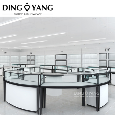 Custom Modern Fashion Style Black White Jewelry Counter Displays No Installation