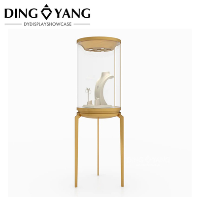 Modern Fashion Style Tall Round Jewelry Display Case No Installation And Can Be Used Directly