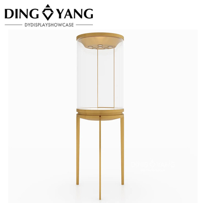 Modern Fashion Style Tall Round Jewelry Display Case No Installation And Can Be Used Directly